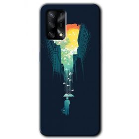 Oppo A74 City Bird Sky Baskılı Uyumlu Silikon Kılıf