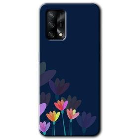 Oppo A74 Çizim Çiçekleri Baskılı Uyumlu Silikon Kılıf