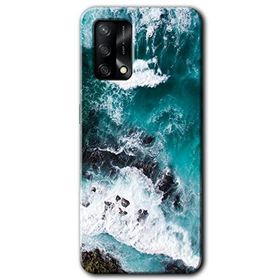 Oppo A74 Deniz Kıyısı Baskılı Uyumlu Silikon Kılıf