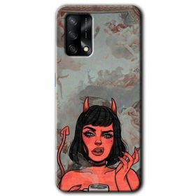 Oppo A74 Devil Girl Baskılı Uyumlu Silikon Kılıf