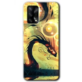 Oppo A74 Digital Dragon Baskılı Uyumlu Silikon Kılıf