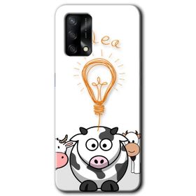 Oppo A74 Flash Logo Baskılı Uyumlu Silikon Kılıf
