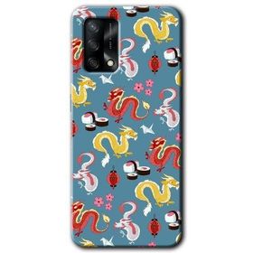 Oppo A74 Funky Dragon Baskılı Uyumlu Silikon Kılıf