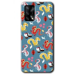 Oppo A74 Funky Dragon Baskılı Uyumlu Silikon Kılıf