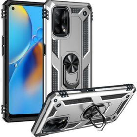 Oppo A74 Gri Kılıf Zırhlı Standlı Mıknatıslı Tank Kapak