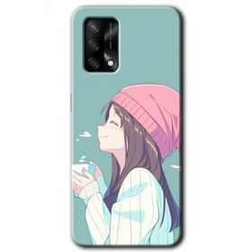 Oppo A74 Happy Girl Baskılı Uyumlu Silikon Kılıf
