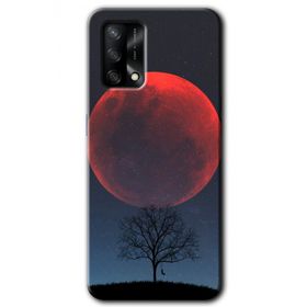 Oppo A74 Kanlı Ay Baskılı Uyumlu Silikon Kılıf