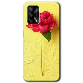Oppo A74 Kırmızı Gül Baskılı Uyumlu Silikon Kılıf