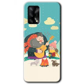 Oppo A74 Kış Pikniği Baskılı Uyumlu Silikon Kılıf