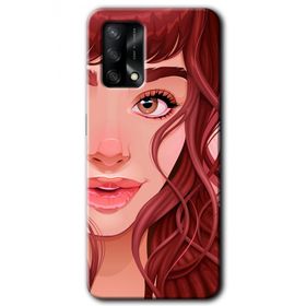 Oppo A74 Kızıl Kız Baskılı Uyumlu Silikon Kılıf