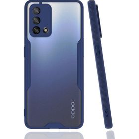 Oppo A74 Lacivert Kılıf Zırhlı Standlı Mıknatıslı Tank Kapak