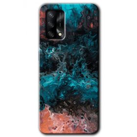 Oppo A74 Liquid Colorfull Baskılı Uyumlu Silikon Kılıf