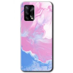 Oppo A74 Liquid Lekeler Art Baskılı Uyumlu Silikon Kılıf