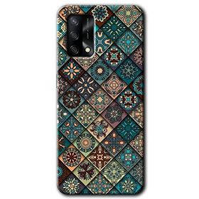 Oppo A74 Mandala Desen Baskılı Uyumlu Silikon Kılıf
