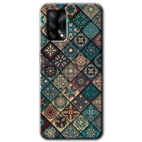 Oppo A74 Mandala Desen Baskılı Uyumlu Silikon Kılıf