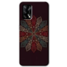 Oppo A74 Mandala Flower Wal Baskılı Uyumlu Silikon Kılıf