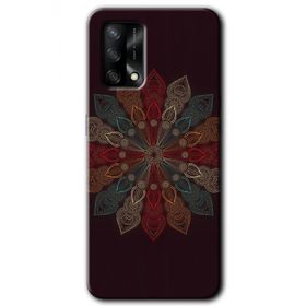 Oppo A74 Mandala Flower Wal Baskılı Uyumlu Silikon Kılıf