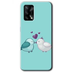 Oppo A74 Mutlu Kuşlar Baskılı Uyumlu Silikon Kılıf