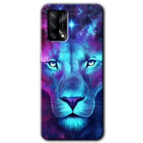 Oppo A74 Neon Lion Baskılı Uyumlu Silikon Kılıf