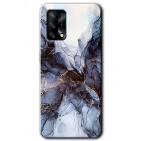 Oppo A74 Otantik Mermer Baskılı Uyumlu Silikon Kılıf