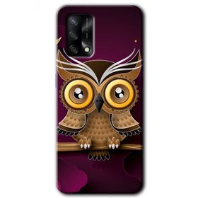 Oppo A74 Owl Bird Branch Baskılı Uyumlu Silikon Kılıf