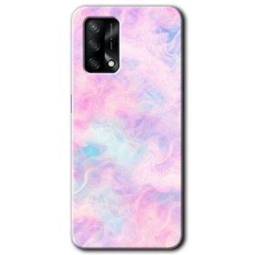 Oppo A74 Pembe Duman Baskılı Uyumlu Silikon Kılıf