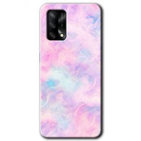 Oppo A74 Pembe Duman Baskılı Uyumlu Silikon Kılıf