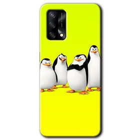 Oppo A74 Penguenler Baskılı Uyumlu Silikon Kılıf