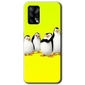 Oppo A74 Penguenler Baskılı Uyumlu Silikon Kılıf