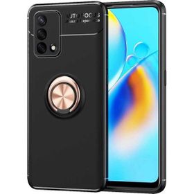 Oppo A74 Rose Gold Kılıf Zırhlı Standlı Mıknatıslı Tank Kapak
