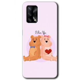 Oppo A74 Sevgili Ayıcık Baskılı Uyumlu Silikon Kılıf
