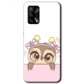 Oppo A74 Sevimli Baykuş Baskılı Uyumlu Silikon Kılıf