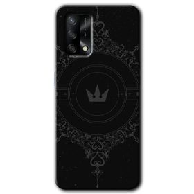 Oppo A74 Siyah Mandala 1 Baskılı Uyumlu Silikon Kılıf