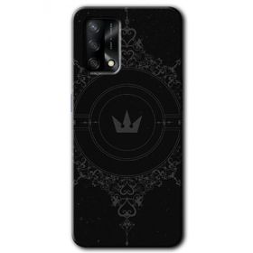 Oppo A74 Siyah Mandala 1 Baskılı Uyumlu Silikon Kılıf