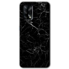 Oppo A74 Siyah Mermer Baskılı Uyumlu Silikon Kılıf