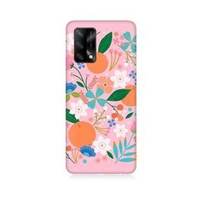Oppo A74 Uyumlu Portakal Çiçeği Baskılı Silikon Kılıf