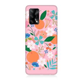 Oppo A74 Uyumlu Portakal Çiçeği Baskılı Silikon Kılıf