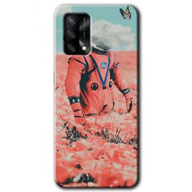 Oppo A74 Uzay Bahçesi Baskılı Uyumlu Silikon Kılıf