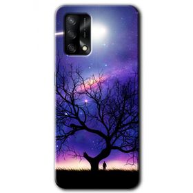 Oppo A74 Uzay Silüet Baskılı Uyumlu Silikon Kılıf