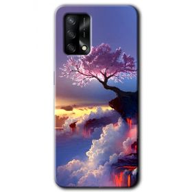 Oppo A74 Wash Red Wall Baskılı Uyumlu Silikon Kılıf