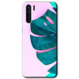 Oppo A91 3D Yaprak Baskılı Uyumlu Silikon Kılıf