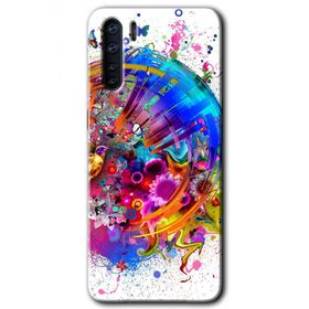 Oppo A91 4K Clock Baskılı Uyumlu Silikon Kılıf