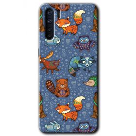 Oppo A91 Animals Funny Baskılı Uyumlu Silikon Kılıf