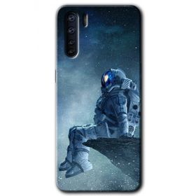 Oppo A91 Astronot Yalnızlığı Baskılı Uyumlu Silikon Kılıf