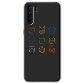 Oppo A91 Avengers Minimalism Baskılı Uyumlu Silikon Kılıf