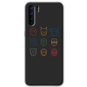 Oppo A91 Avengers Minimalism Baskılı Uyumlu Silikon Kılıf