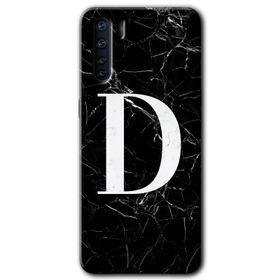 Oppo A91 Beyaz Mermer Desenli Ü Harfi Baskılı Uyumlu Silikon Kılıf