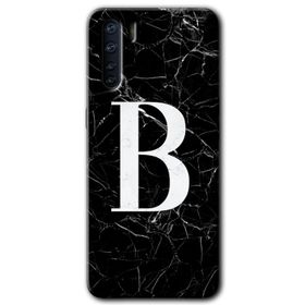 Oppo A91 Beyaz Mermer Desenli Ü Harfi Baskılı Uyumlu Silikon Kılıf
