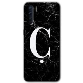 Oppo A91 Beyaz Mermer Desenli Ü Harfi Baskılı Uyumlu Silikon Kılıf