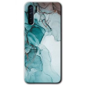 Oppo A91 Buzul Mermer Baskılı Uyumlu Silikon Kılıf